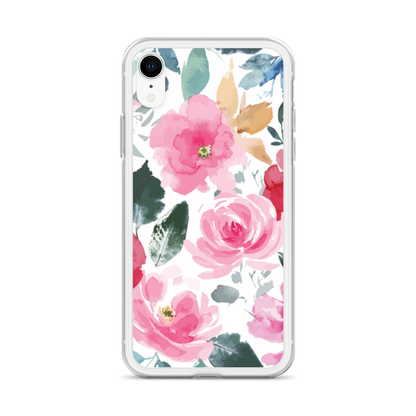 Clear Case for iPhone with flower design