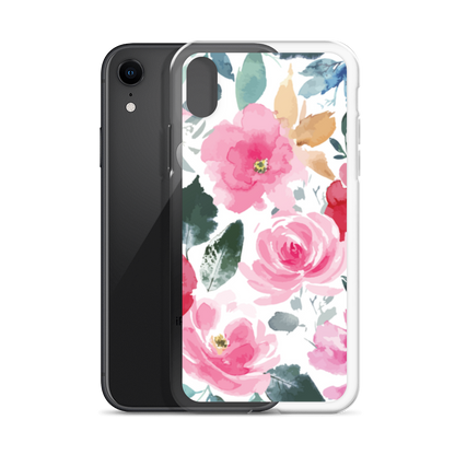Clear Case for iPhone with flower design