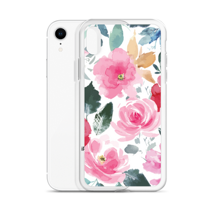 Clear Case for iPhone with flower design