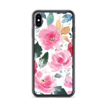 Clear Case for iPhone with flower design