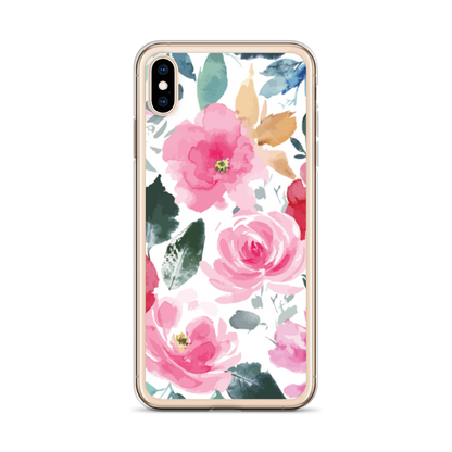 Clear Case for iPhone with flower design