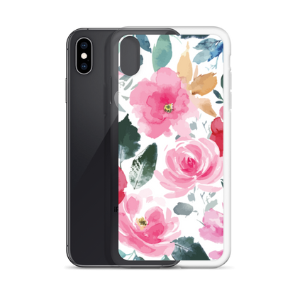 Clear Case for iPhone with flower design