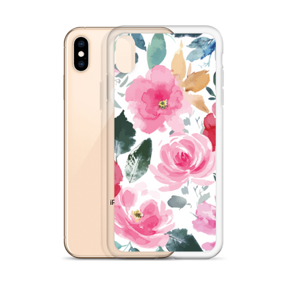 Clear Case for iPhone with flower design