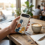 "Connected Lines" Minimalist iPhone Case — MagSafe, Magnetic Impact-Resistant - iPhone 17 / Glossy - Shamo's