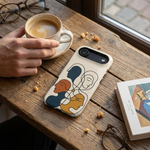 "Connected Lines" Minimalist iPhone Case — MagSafe, Magnetic Impact-Resistant - iPhone 17 / Glossy - Shamo's