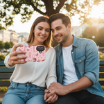 Couple selfie romantic