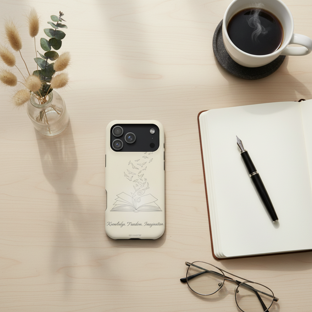 Desk flatlay lifestyle shot