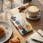 "Connected Lines" Minimalist iPhone Case — MagSafe, Magnetic Impact-Resistant - iPhone 17 / Glossy - Shamo's