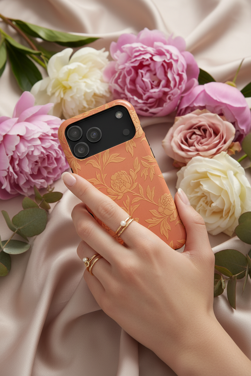 Floral backdrop portrait