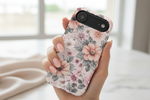 Floral case in hand