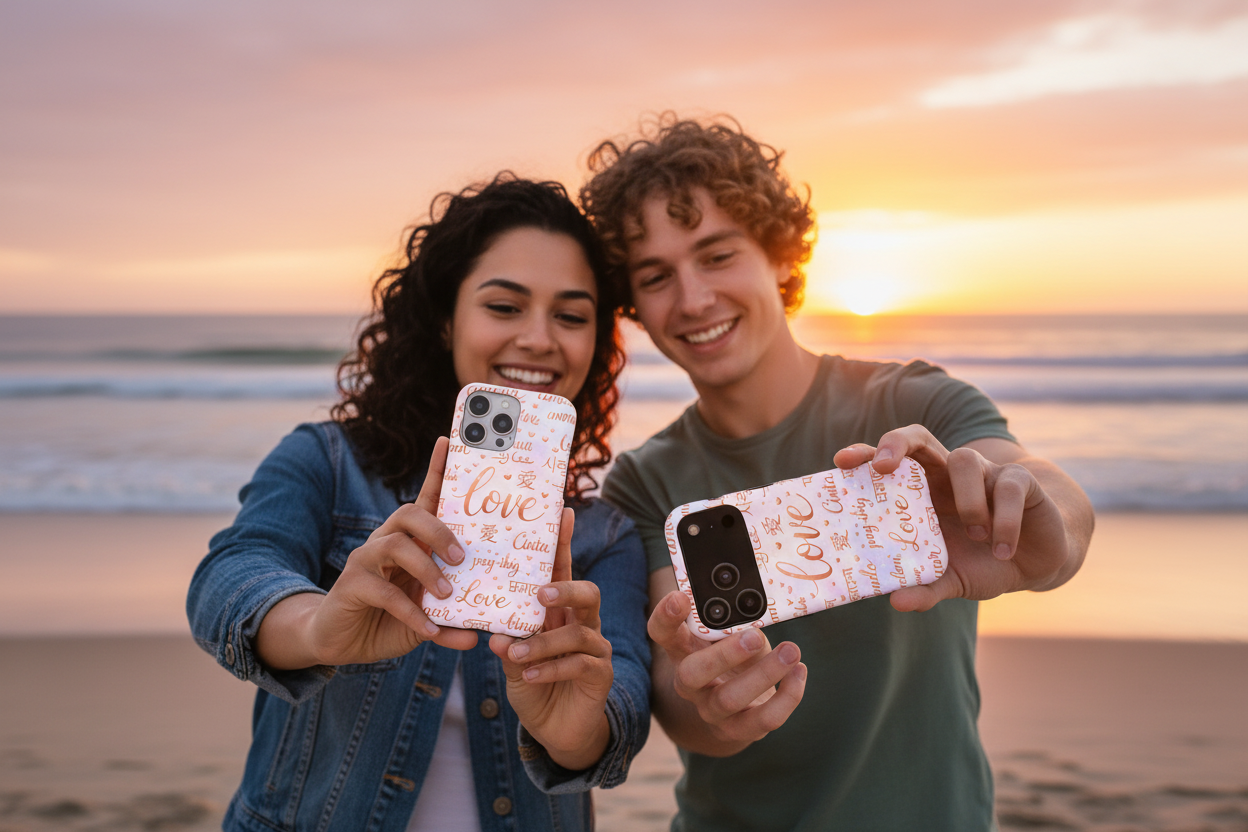 Friends beach selfie