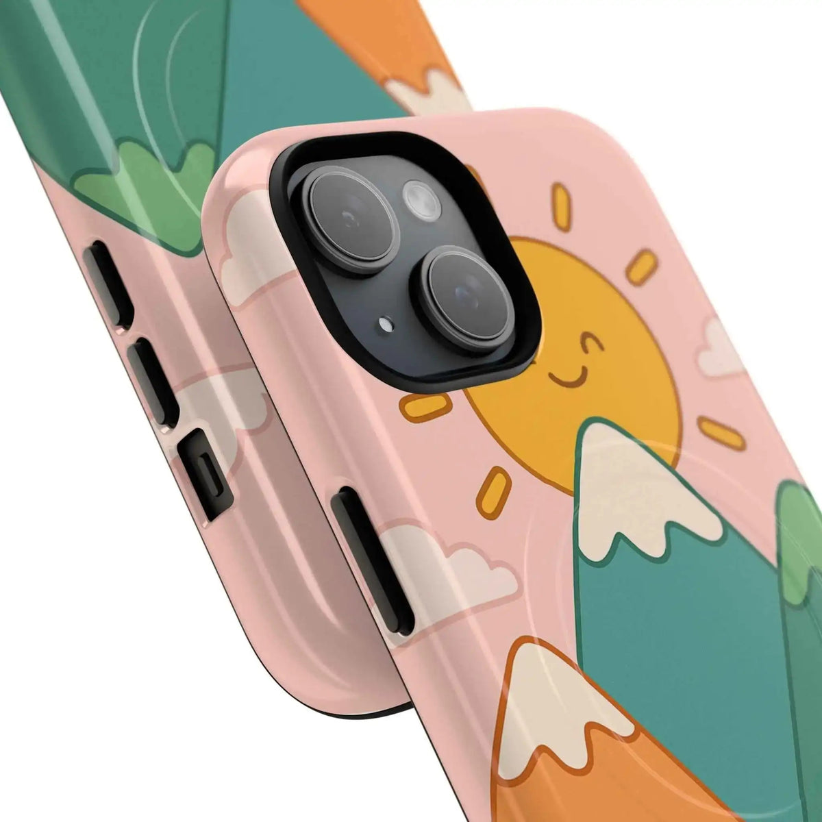 Mountain sunrise MagSafe case overlapping camera detail #iphone-15