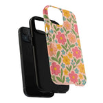 Floral Tough Magnetic MagSafe Phone Case - Stylish Protection for Everyday Use - iPhone 14 Plus - exploded view #iphone-14-plus