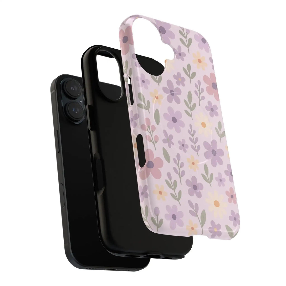 Floral Pattern | Compatible with MagSafe iPhone Case - iPhone 16 Plus - exploded view #iphone-16-plus