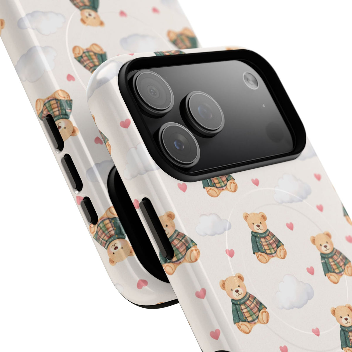 Dreamy cloud teddy bear MagSafe case overlapping camera detail #iphone-17-pro