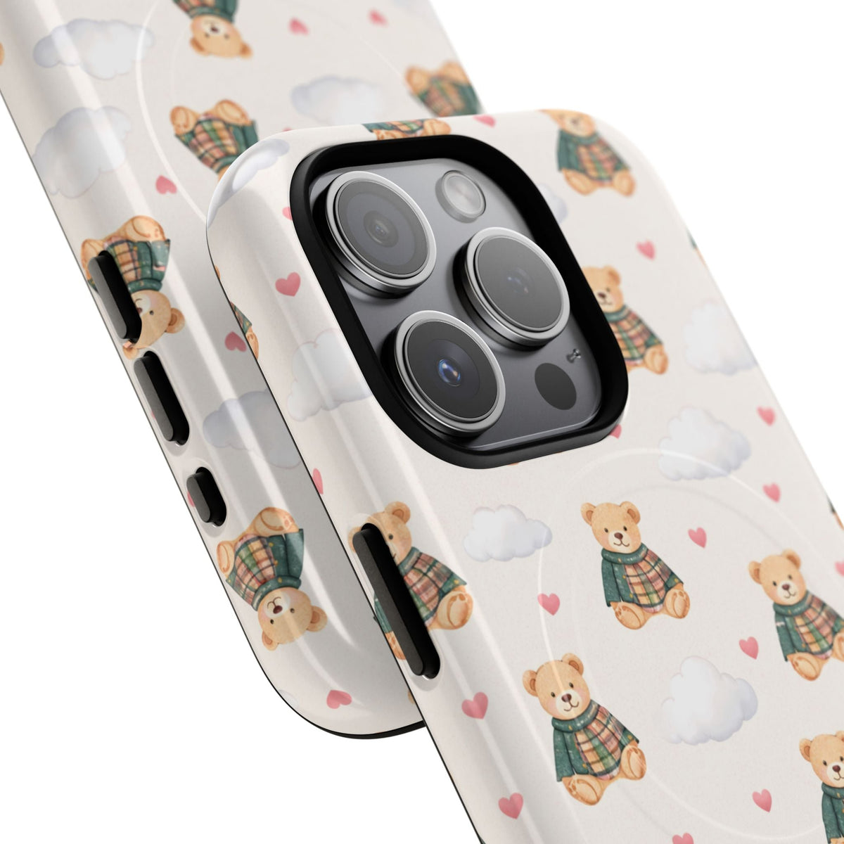 Dreamy cloud teddy bear MagSafe case overlapping camera detail #iphone-16-pro-max