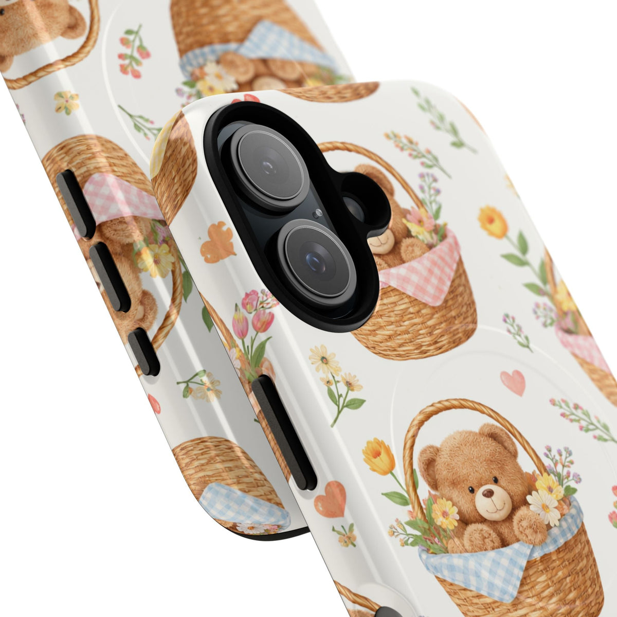 Close-up of overlapping teddy berry basket cases #iphone-16-plus