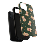 Exploded holiday teddy case with phone, black liner and printed shell #iphone-15-plus