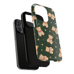 Exploded holiday teddy case with phone, black liner and printed shell #iphone-15-pro-max