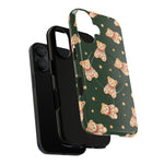 Exploded holiday teddy case with phone, black liner and printed shell #iphone-16