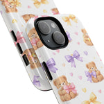 Ribbon Teddy Bear Love iPhone Case with MagSafe - iPhone 14 - close view #iphone-14