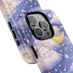 Close-up of overlapping dreaming moon and stars cases #iphone-15-pro