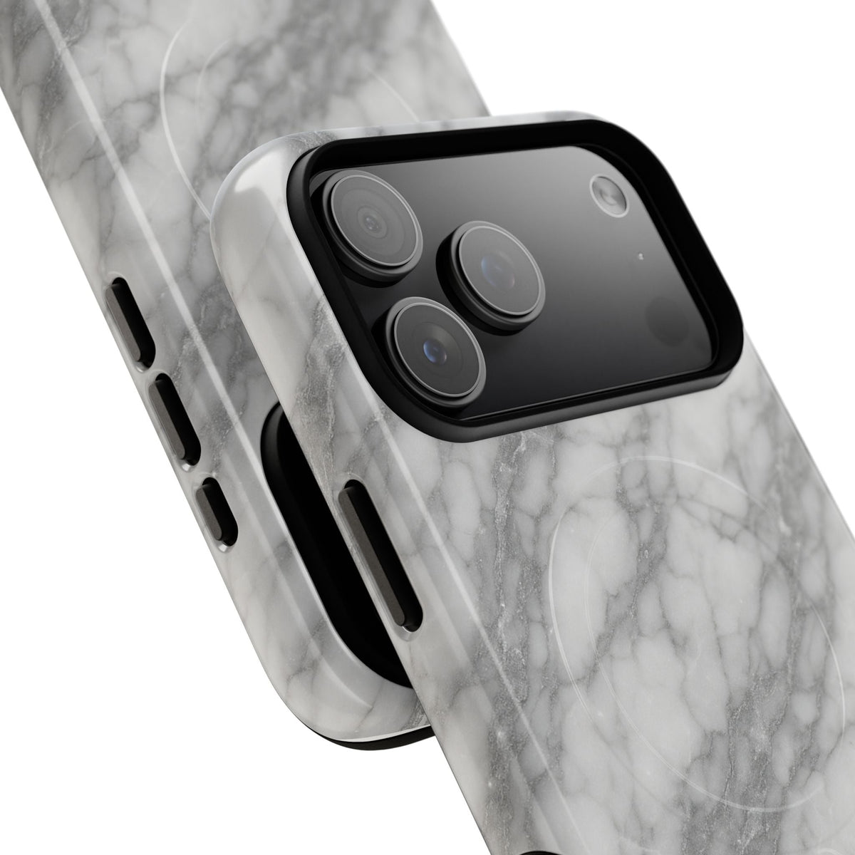 Silver Mist Marble iPhone Case with MagSafe - iPhone 17 / Glossy - Shamo's #iphone-17-pro-max