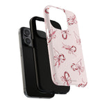 Pink Ribbon Tough Phone Case | MagSafe - iPhone 15 Pro Max - exploded view #iphone-15-pro-max
