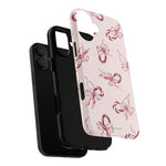Pink Ribbon Tough Phone Case | MagSafe - iPhone 16 Plus - exploded view #iphone-16-plus
