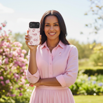 Pink Ribbon Tough Phone Case | MagSafe - iPhone 17 Pro Max - lifestyle2 view #iphone-17-pro-max
