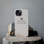 Personalized slim floral phone case standing on stones, with a diagonal dual-camera opening #iphone-13