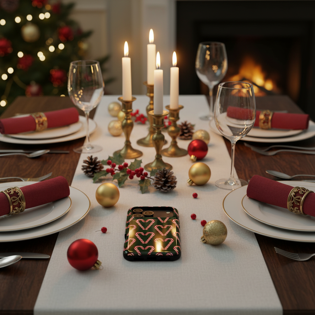 Holiday dinner table