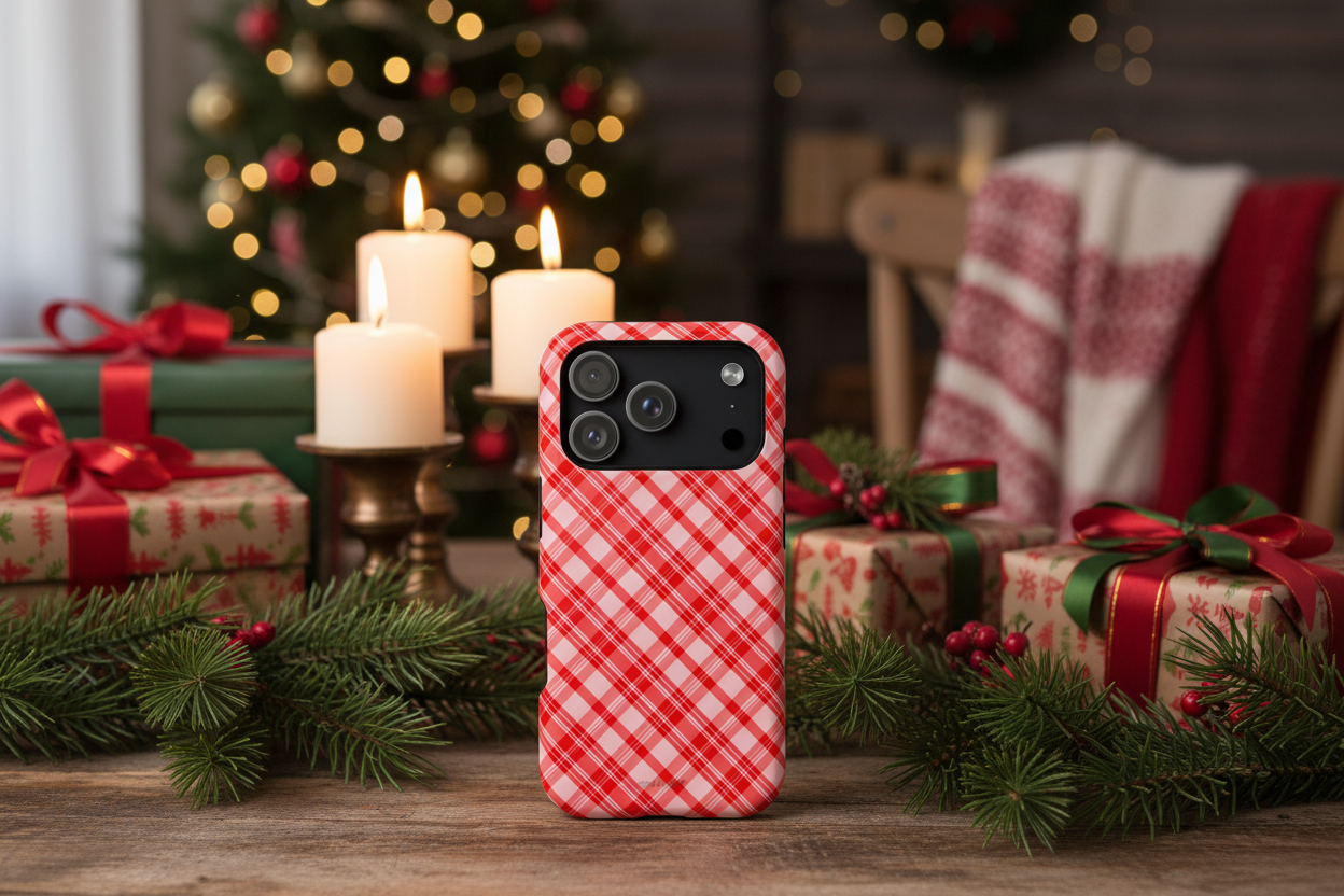 Holiday table with presents