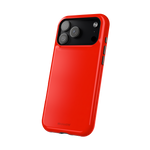 Electric Red Solid Color MagSafe Compatible Impact-Resistant iPhone Case | Slim Protective Cover