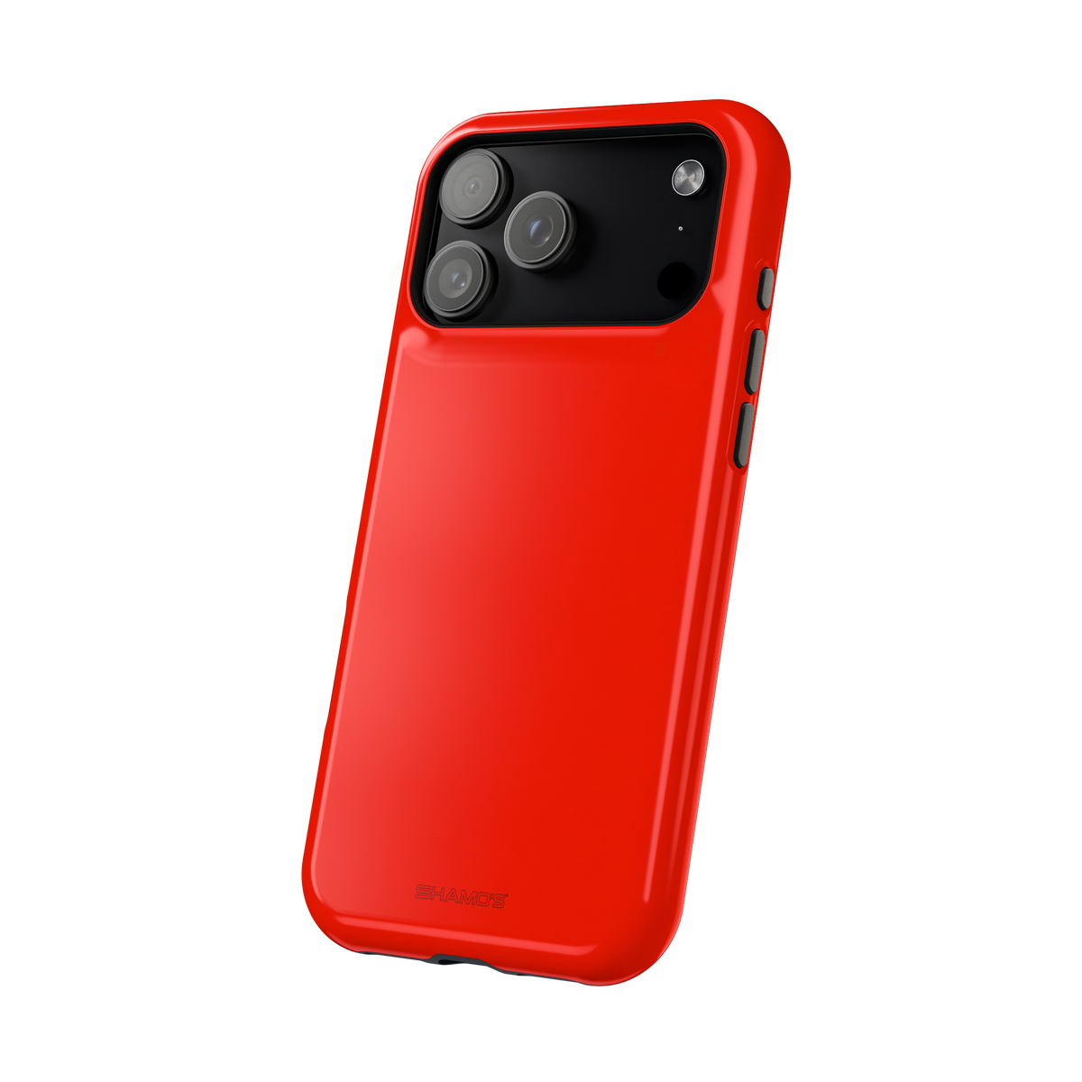 Electric Red Solid Color MagSafe Compatible Impact-Resistant iPhone Case | Slim Protective Cover