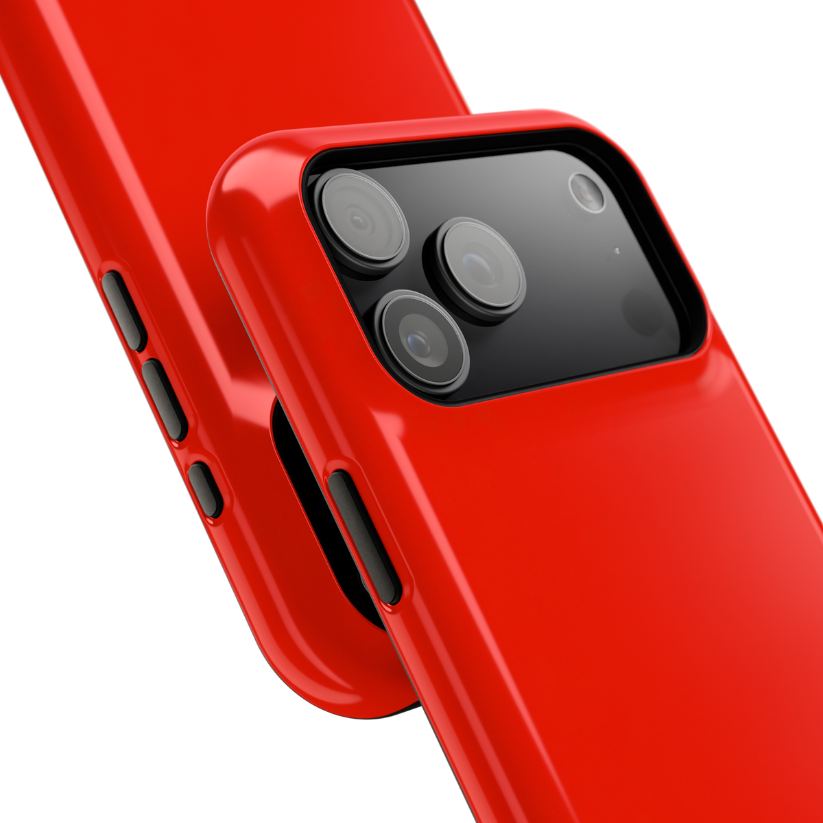 Electric Red Solid Color MagSafe Compatible Impact-Resistant iPhone Case | Slim Protective Cover
