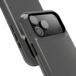 Charcoal Ink Black Solid Color Impact-Resistant iPhone Case | Slim Shockproof Magsafe-Compatible