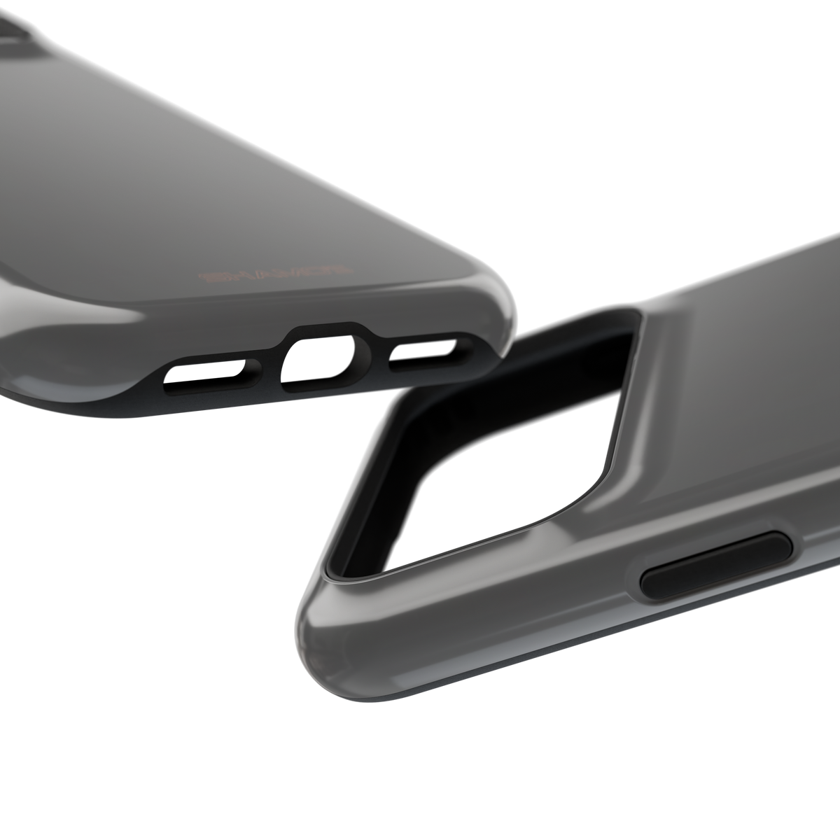 Charcoal Ink Black Solid Color Impact-Resistant iPhone Case | Slim Shockproof Magsafe-Compatible