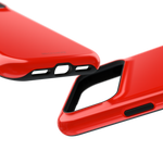 Electric Red Solid Color MagSafe Compatible Impact-Resistant iPhone Case | Slim Protective Cover