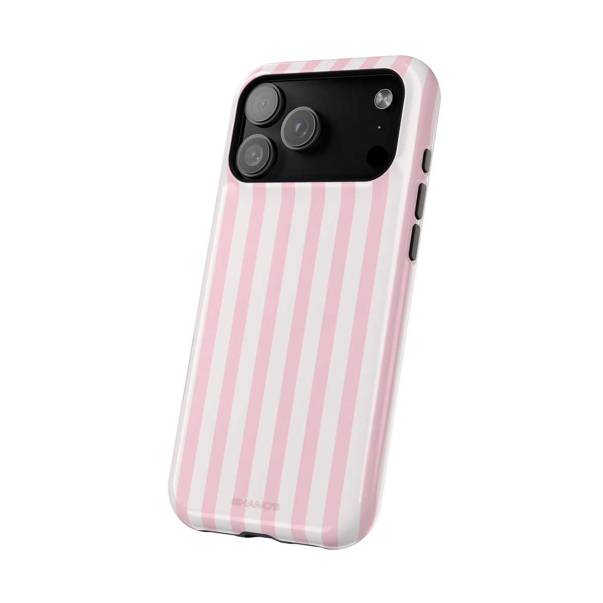 Pink Stripe Impact-Resistant Phone Case | MagSafe