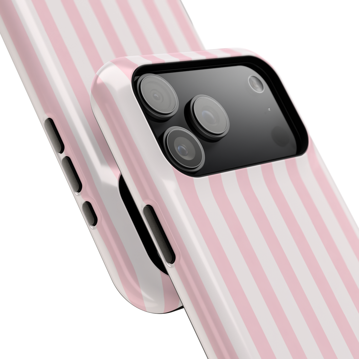 Pink Stripe Impact-Resistant Phone Case | MagSafe