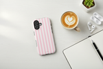 Pink Stripe Phone Case Desk Setup Lifestyle