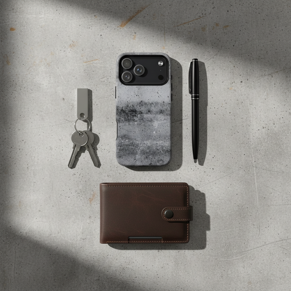 Industrial flat lay