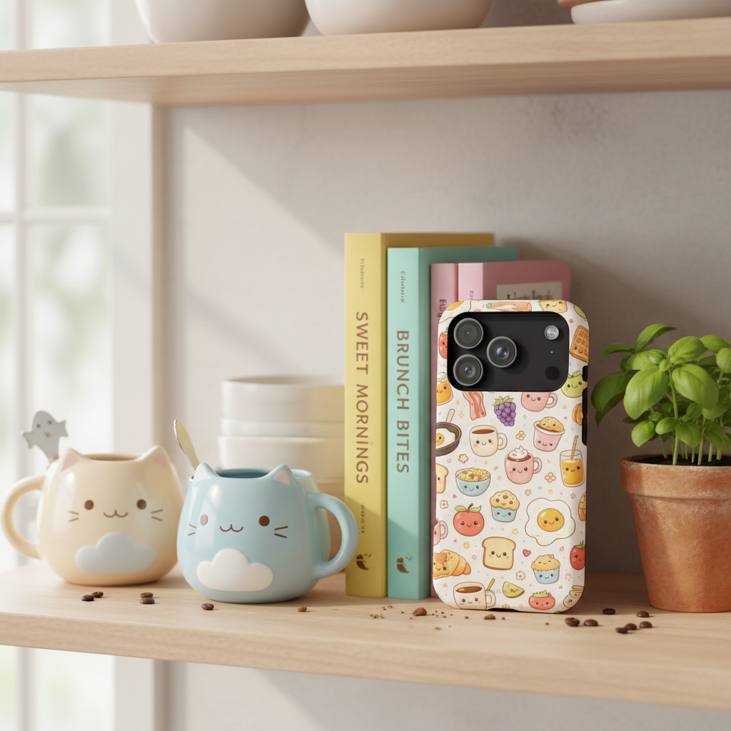 Kitchen shelf styling