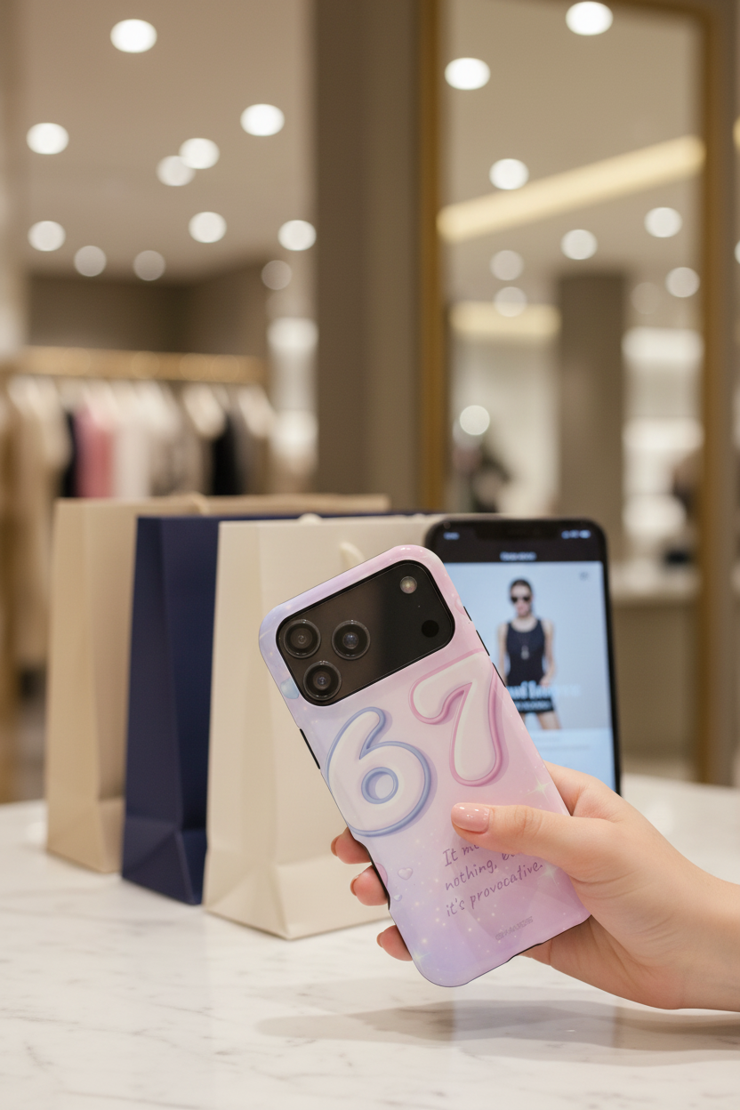 Luxury shopping scene