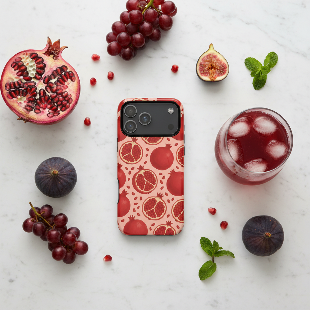 Marble table with juice