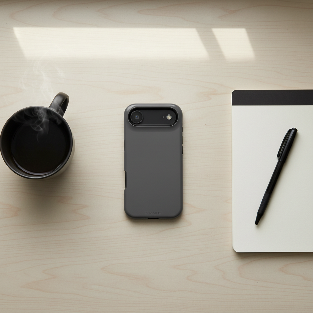 Minimalist desk scene