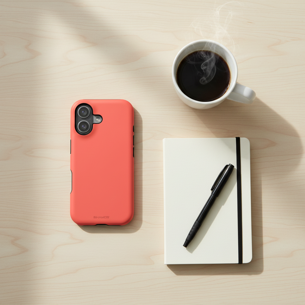 Minimalist desk scene