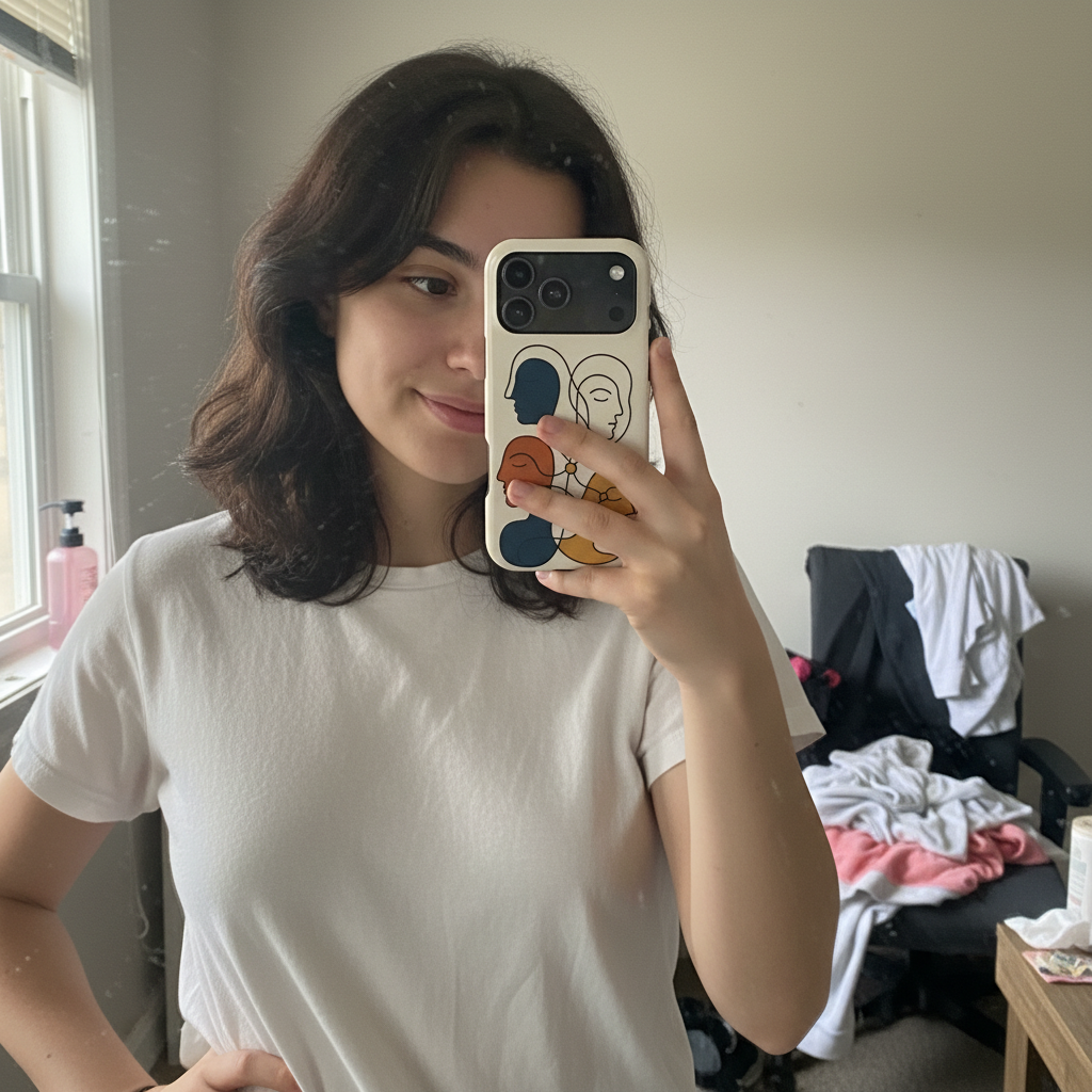 Mirror selfie - Connected Lines case