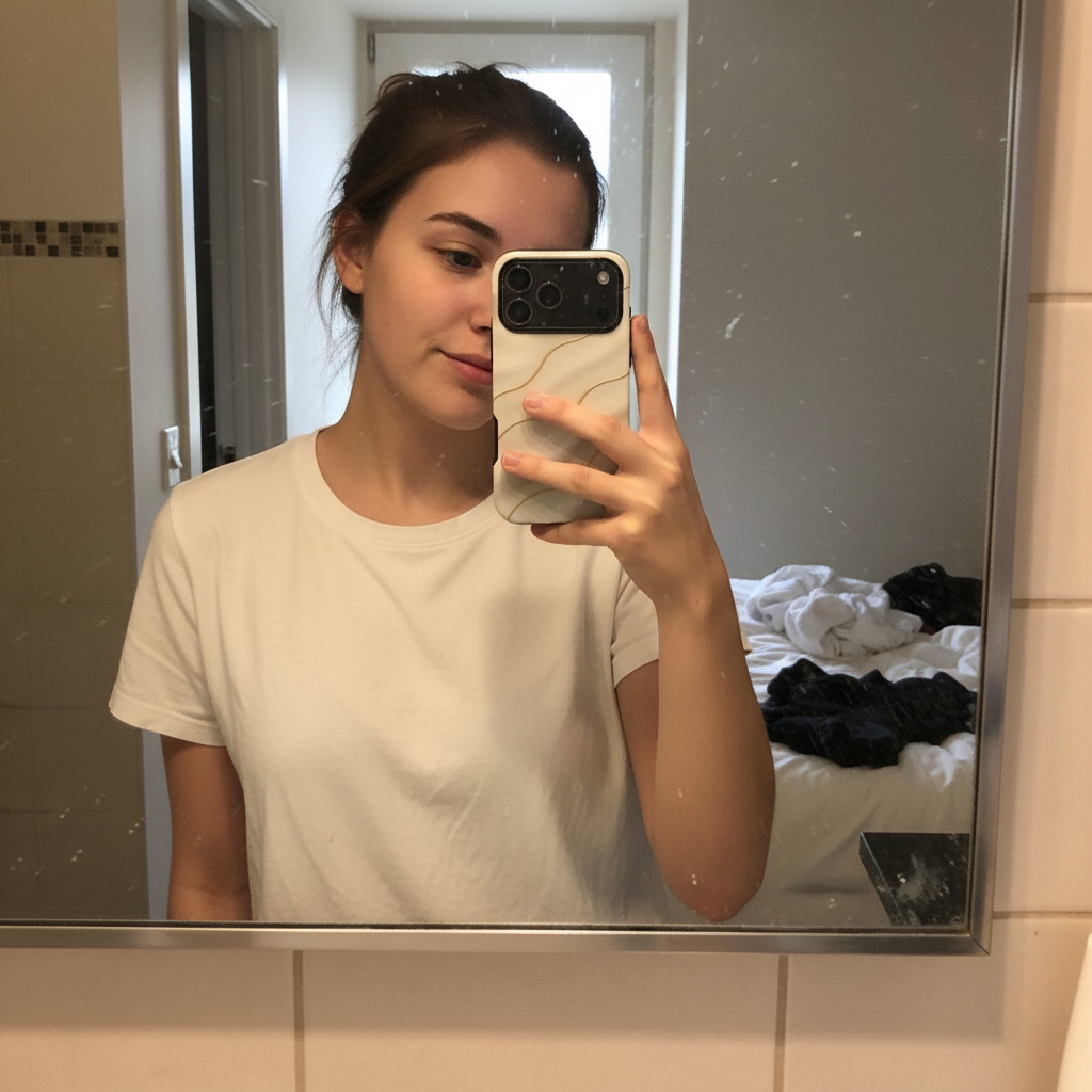 Mirror selfie - Elegant Gold Wave case